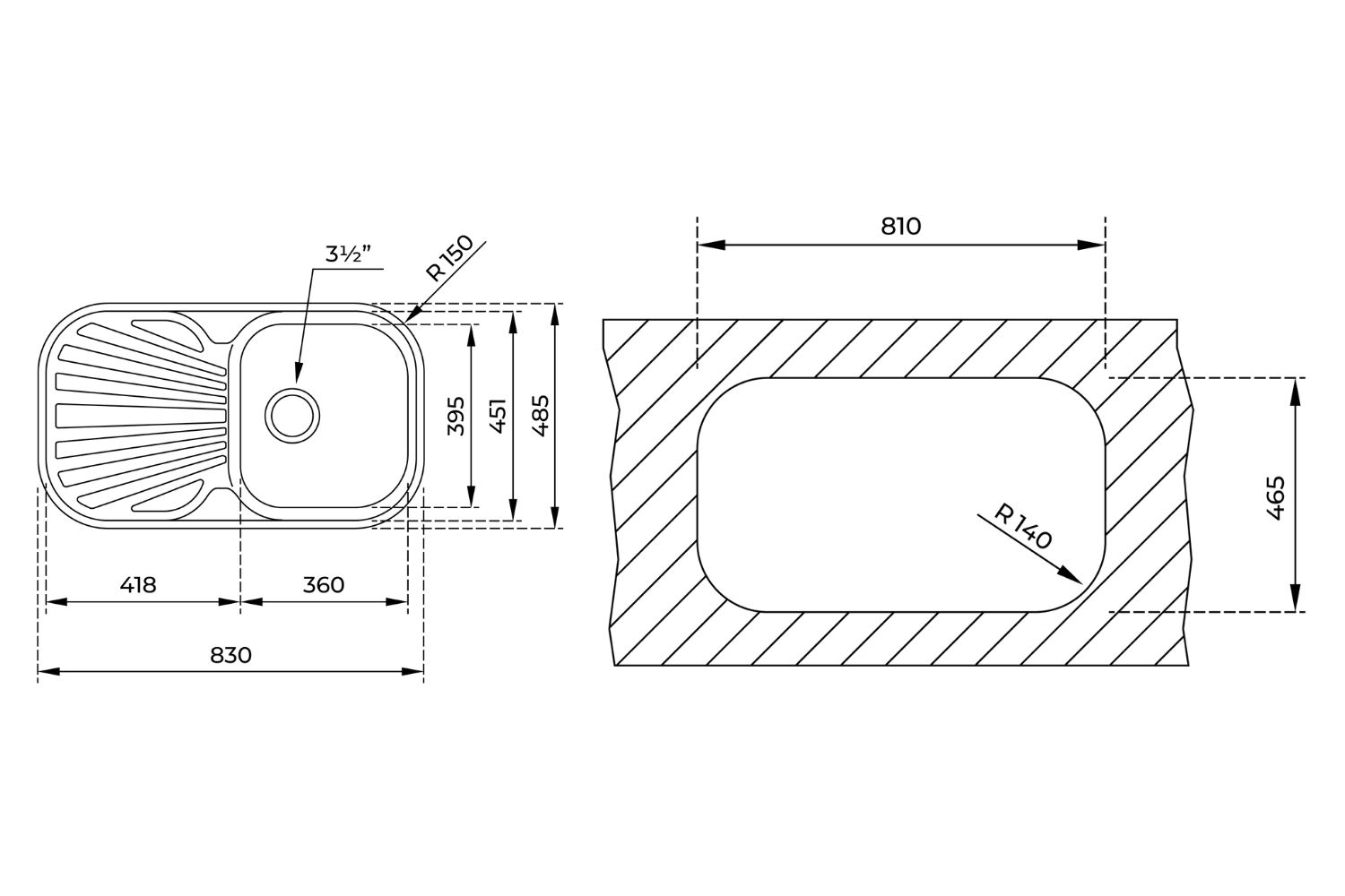 Chậu Rửa Bát 2 Hố Inox 304 Teka STYLO 1B 1D