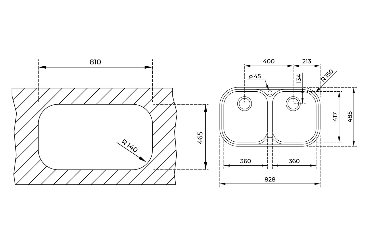 Chậu Rửa Bát 2 Hố Inox 304 Teka STYLO 2B 11107027