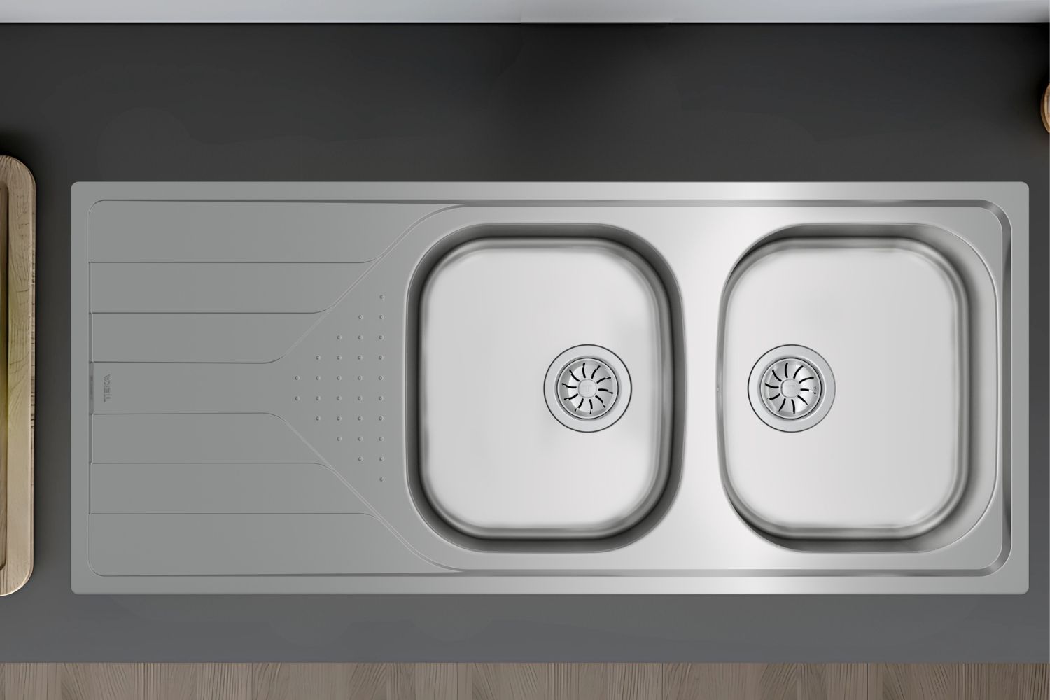 Chậu Rửa Bát 2 Hố Inox 304 Teka UNIVERSE 80 Т-ХP 2B 1D 115170001