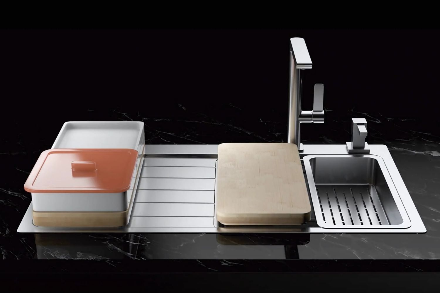 Chậu Rửa Bát 2 Hố Inox 304 Teka ZENIT RS15 2B 1D