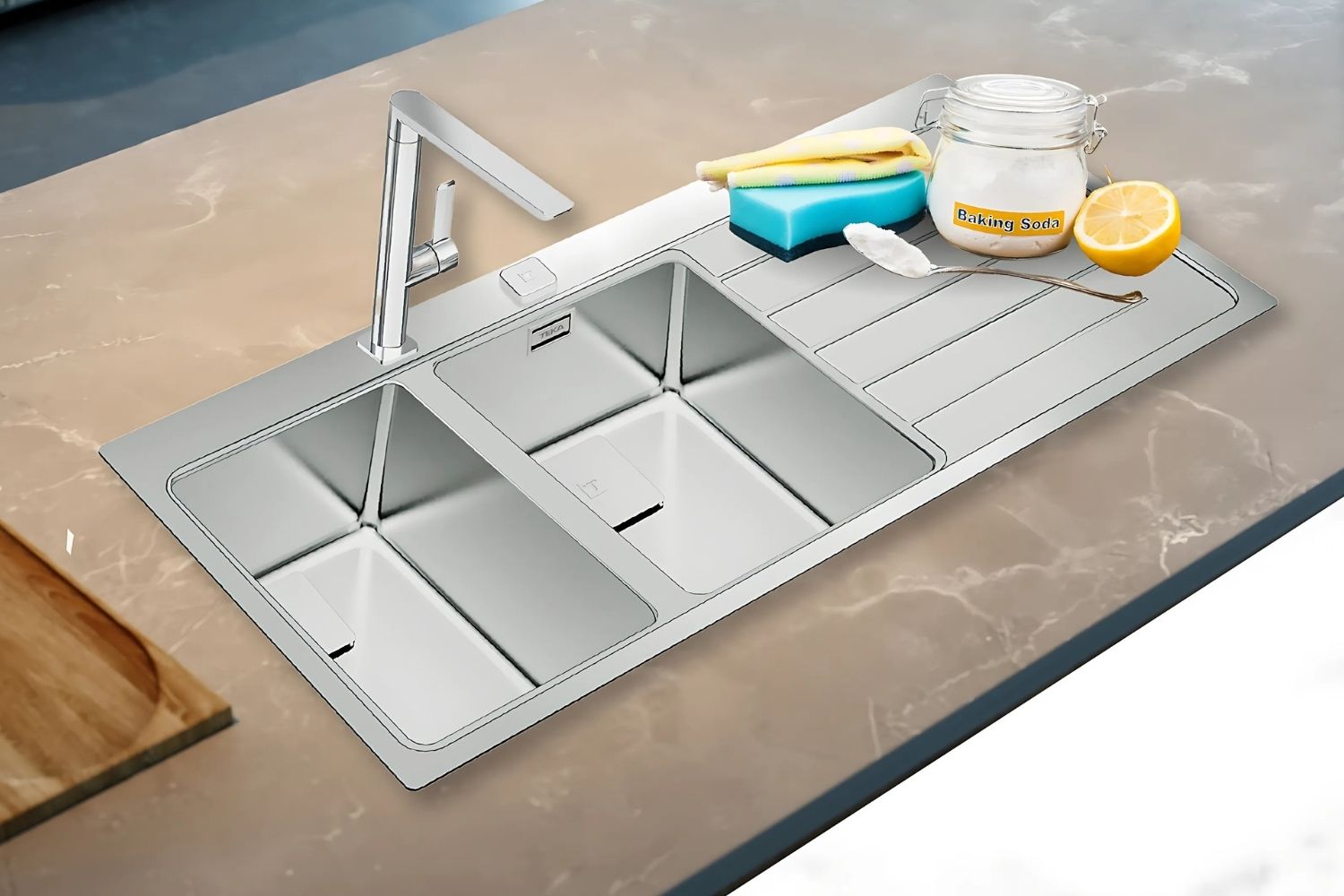 Chậu Rửa Bát 2 Hố Inox 304 Teka ZENIT RS15 2B 1D