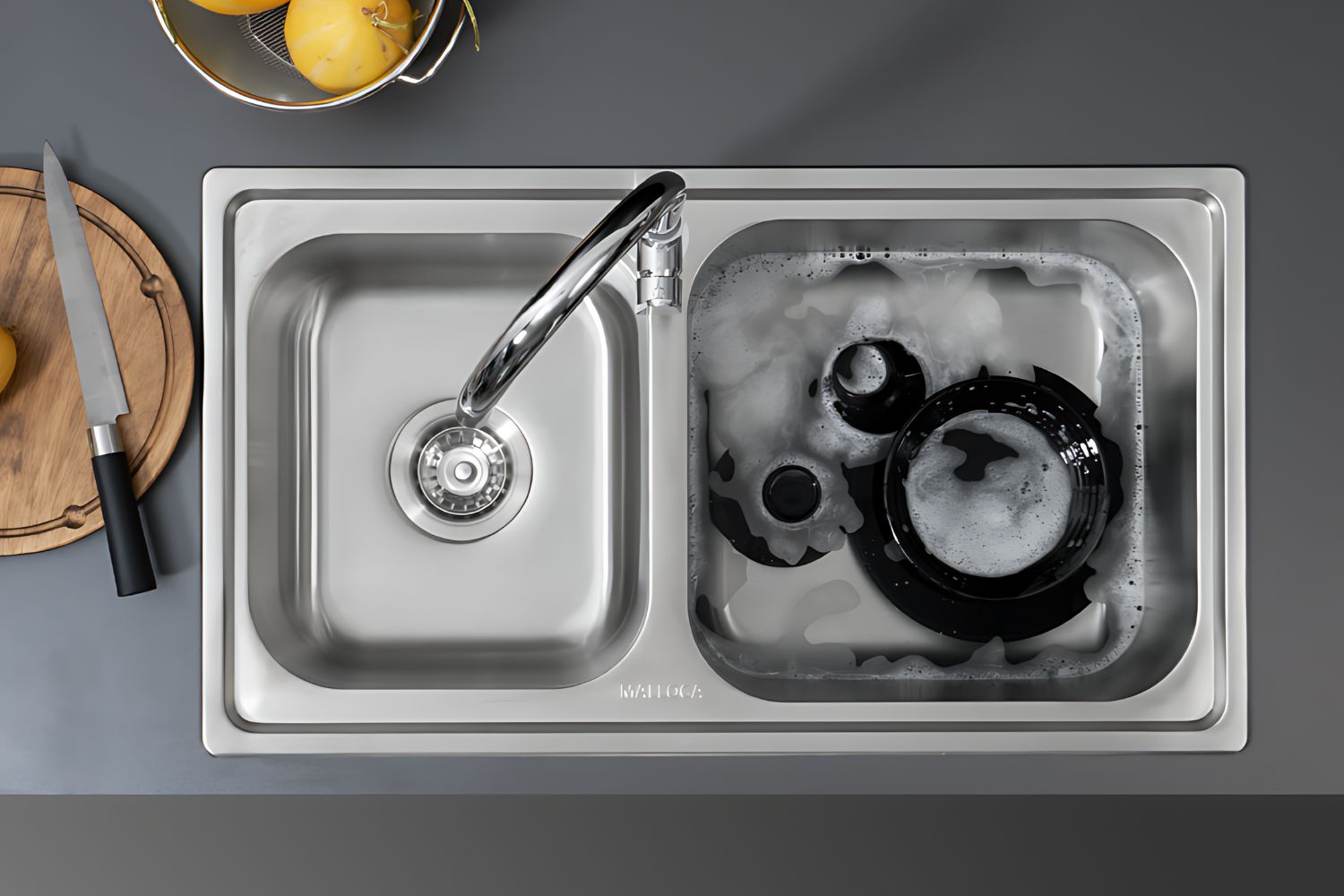 Chậu Rửa Chén 2 Hố Inox 304 Malloca MS 2076EP (ECO)