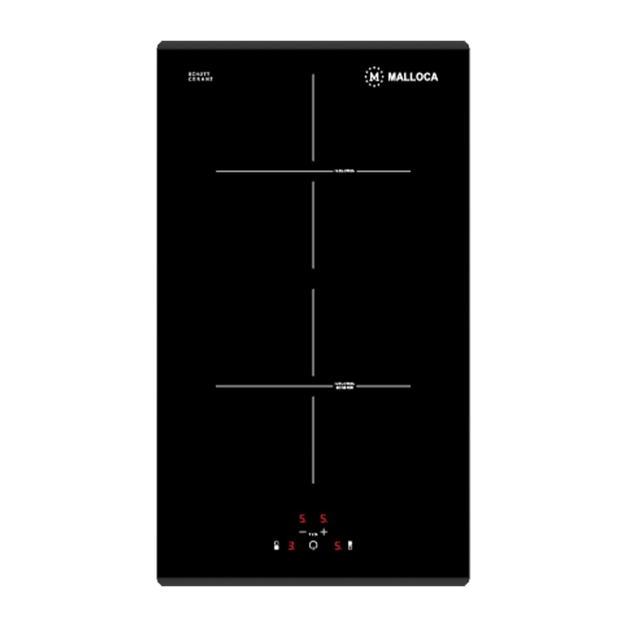 Bếp Từ Đôi Domino Malloca MDI 302 | Lắp Âm 02 Vùng Nấu