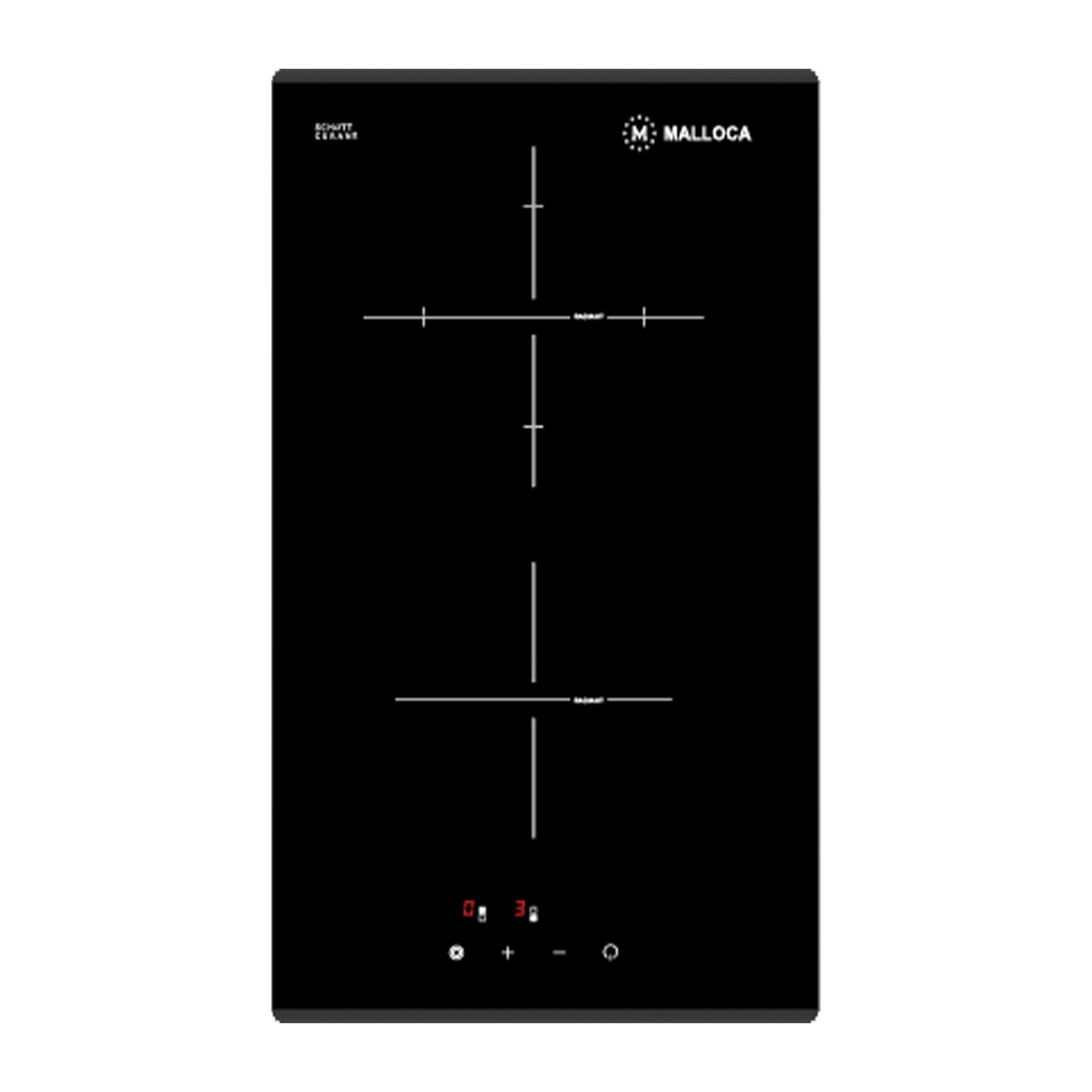 Bếp Điện Đôi Domino Malloca MDR 302 | Lắp Âm 02 Vùng Nấu Hồng Ngoại