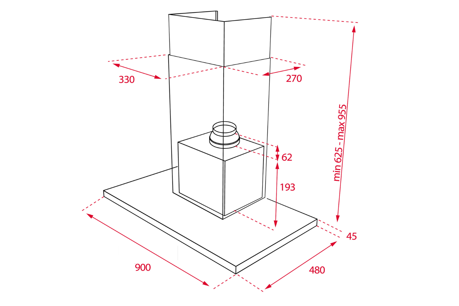 Máy hút mùi áp tường Teka EASY DSJ 950 | 90cm