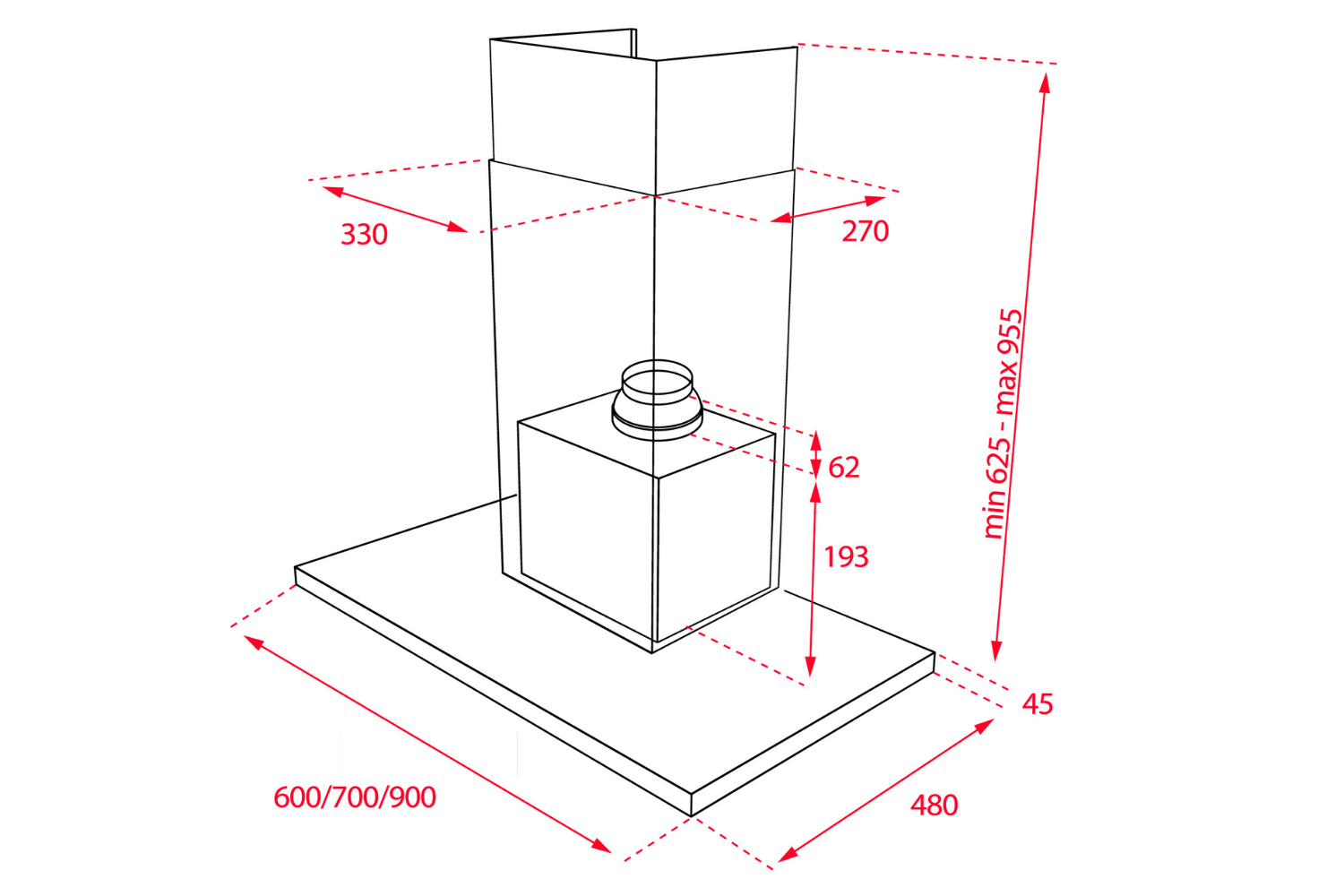 Máy hút mùi áp tường Teka EASY DSJ 750 | 70cm