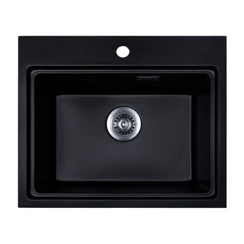 Chậu Rửa Bát 1 Hố Bằng Đá Granstone Hafele Essence HS22-GEN1S60S (577.25.300) | Màu Đen