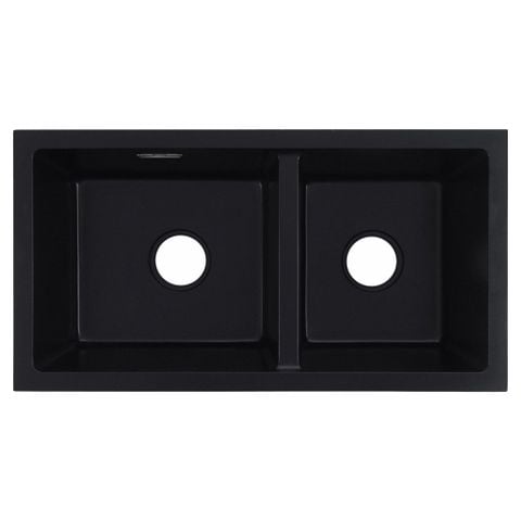 Chậu Rửa Bát 2 Hố Bằng Đá Granstone Hafele Essence HS22-GEN2S90M 577.25.310 | Màu Đen