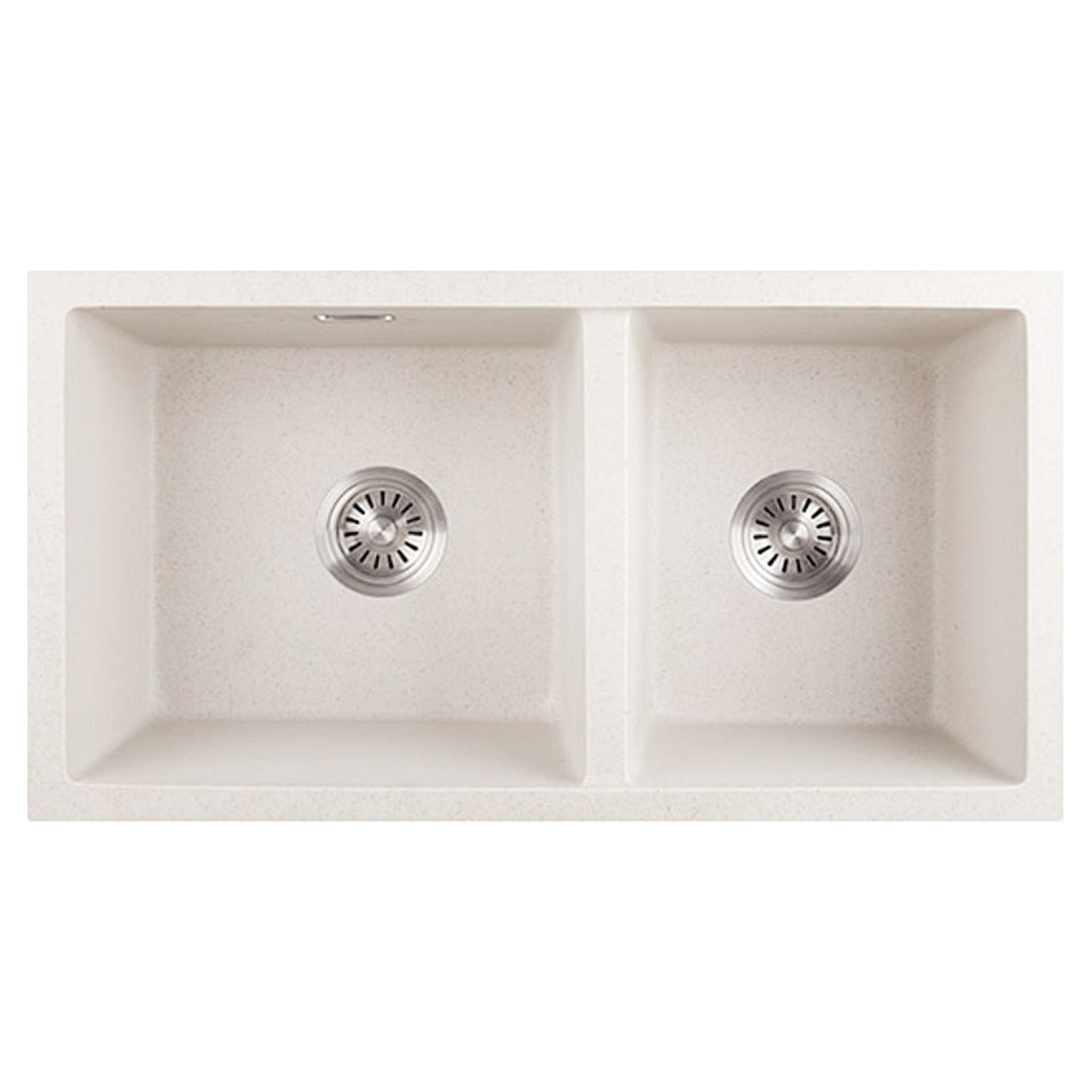 Chậu Rửa Bát 2 Hố Bằng Đá Granstone Hafele Essence HS22-GEN2S90M 577.25.410 | Màu Kem