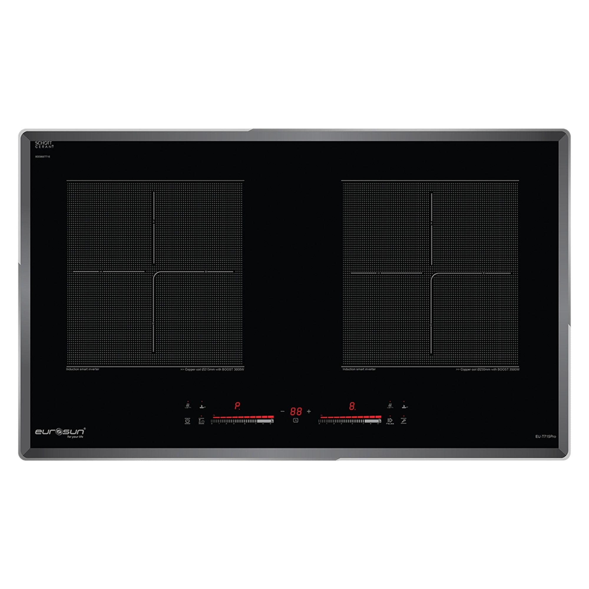 Bếp Từ Đôi Eurosun EU-T715Pro | Lắp Âm 2 Vùng Nấu