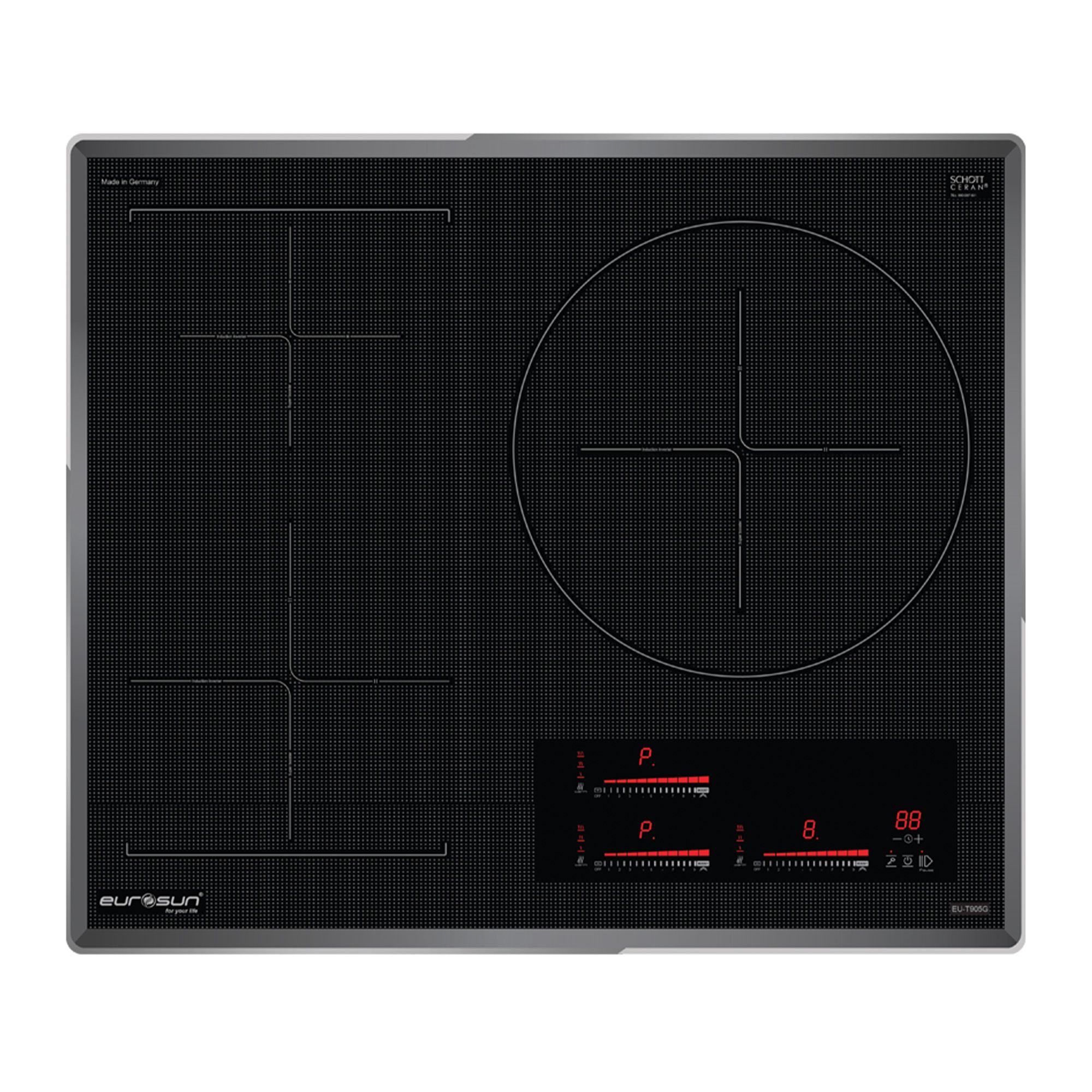 Bếp Từ Eurosun EU-T905G | Lắp Âm 3 Vùng Nấu