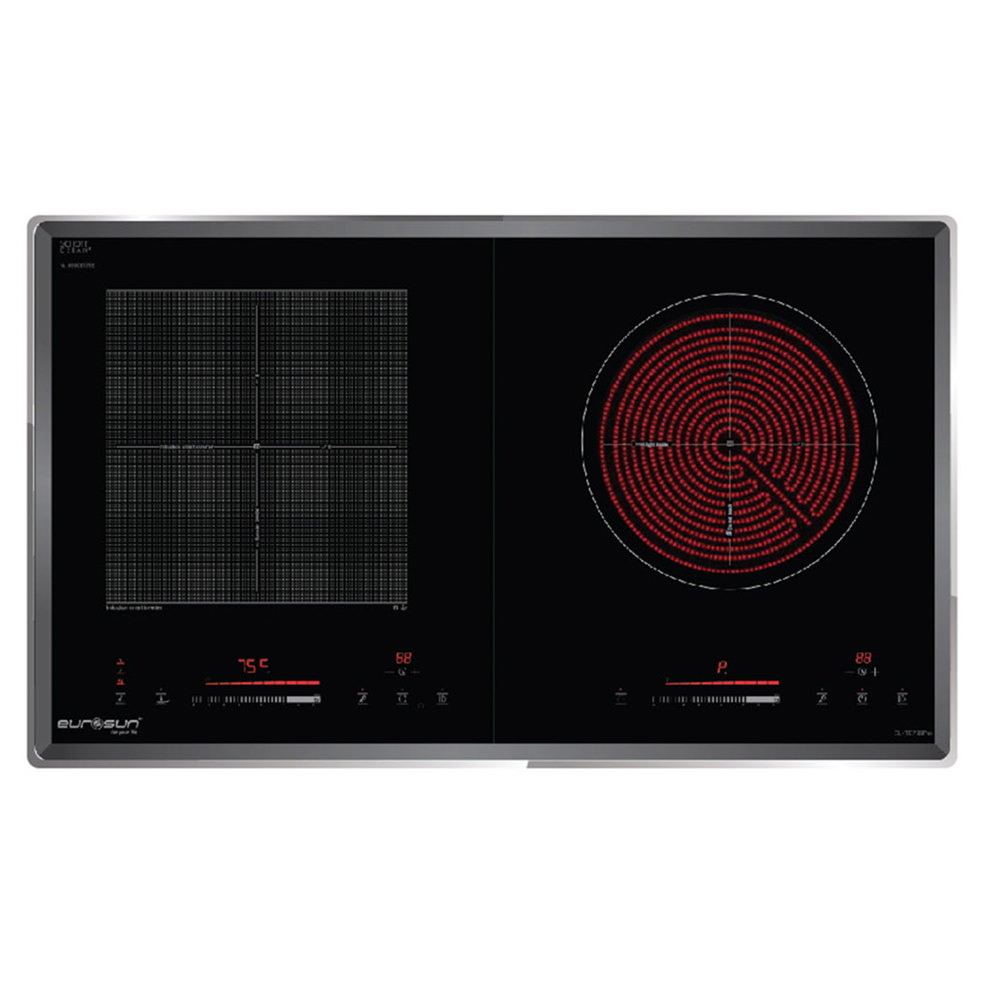Bếp Điện Từ Kết Hợp Hồng Ngoại Eurosun EU-TE799pro | Lắp Âm 2 Vùng Nấu