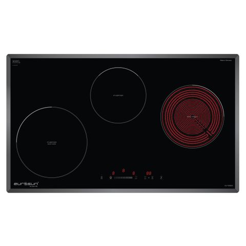 Bếp Điện Từ Kết Hợp Hồng Ngoại Eurosun EU-TE882G - Lắp Âm 3 Vùng Nấu