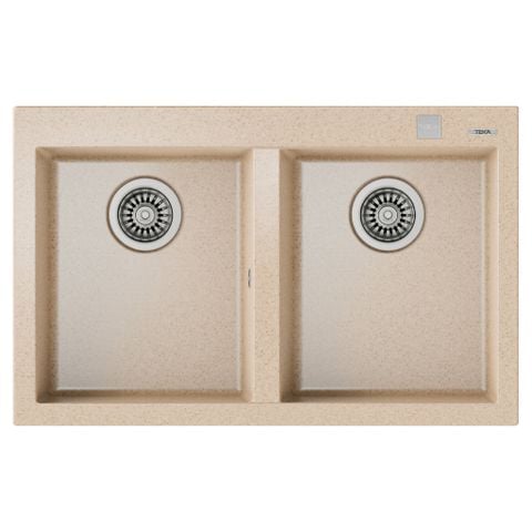 Chậu Rửa Bát 2 Hố Đá Teka FORSQUARE 2B 790 TG | Màu Be