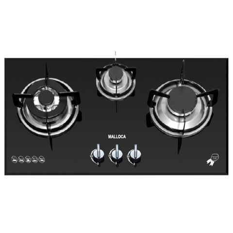 Bếp Gas Malloca GHG 733B - Bếp Âm 03 Vùng Nấu
