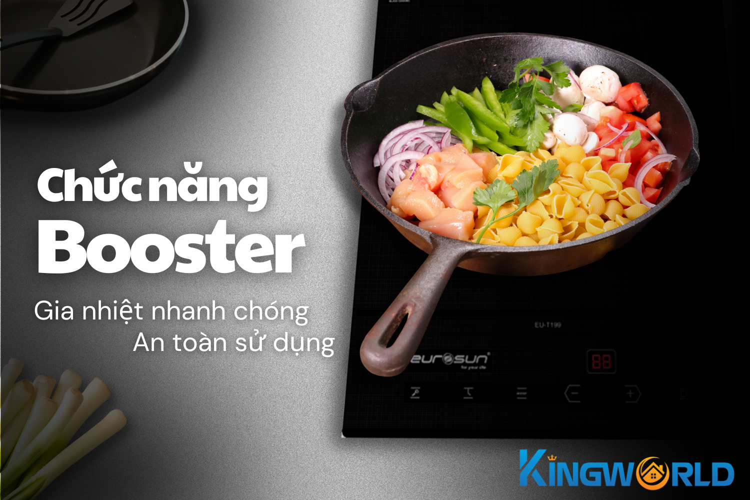 Bếp Từ Đơn Eurosun EU-T199 | Lắp Âm 1 Vùng Nấu