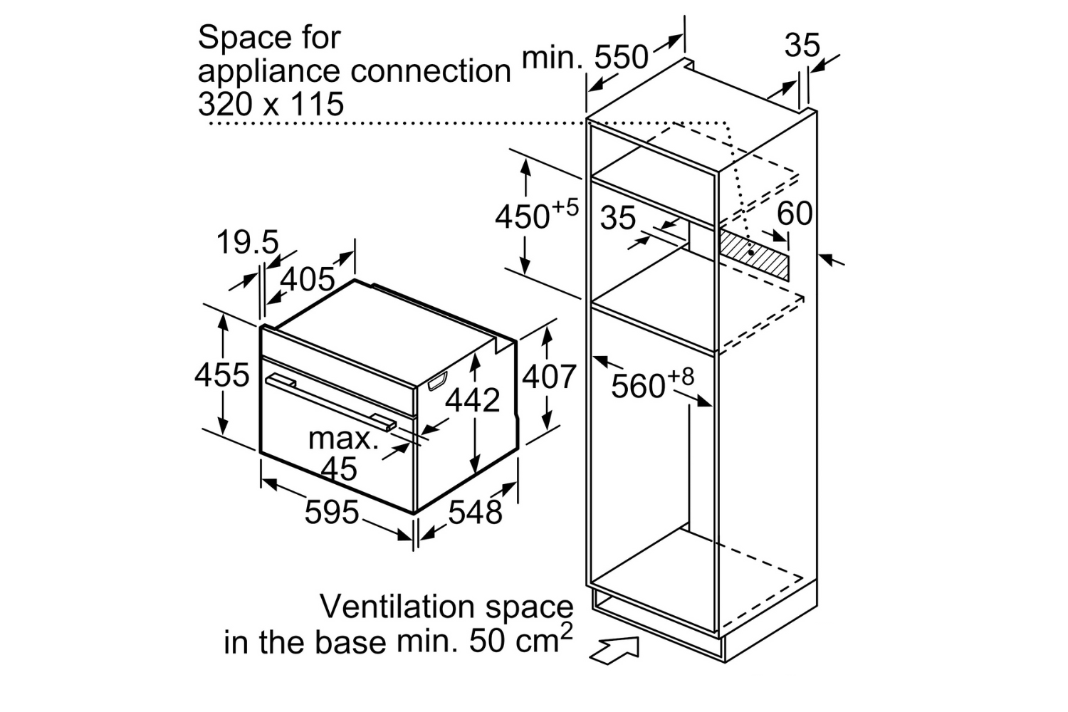 Lò Nướng Vi Sóng Bosch CMG633BS1 Series 8 | Lắp Âm 45 Lít