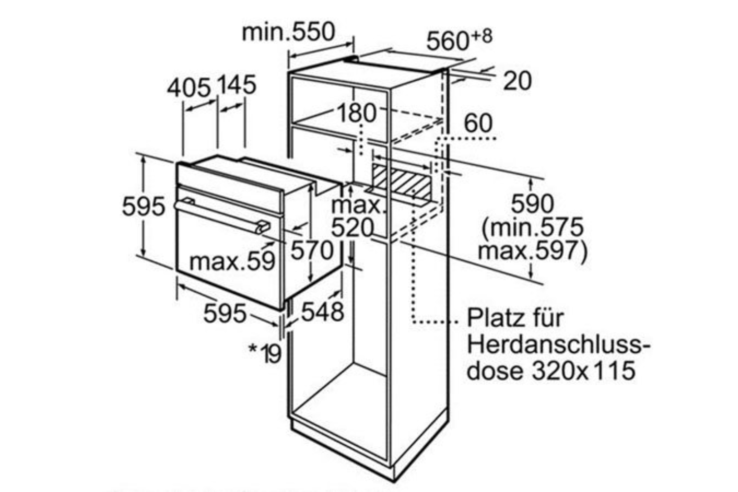 Lò Nướng Bosch HBA22B250E Serie 6 | Lắp Âm 61 Lít