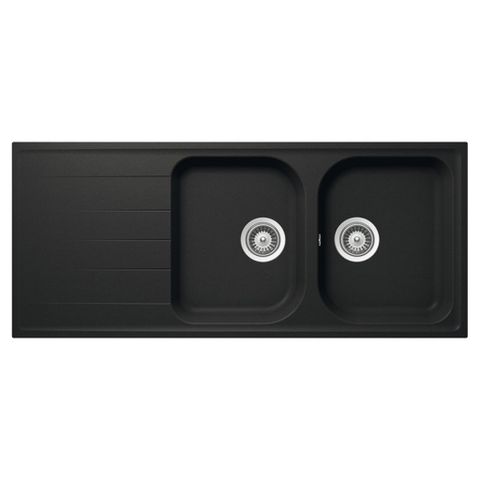Chậu Rửa Bát 2 Hố Bằng Đá Granstone Hafele HS18-GED2R80 (570.35.360) | Màu Đen