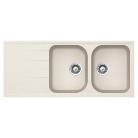 Chậu Rửa Bát 2 Hố Bằng Đá Granstone Hafele HS18-GED2R80 (570.35.460) | Màu Kem