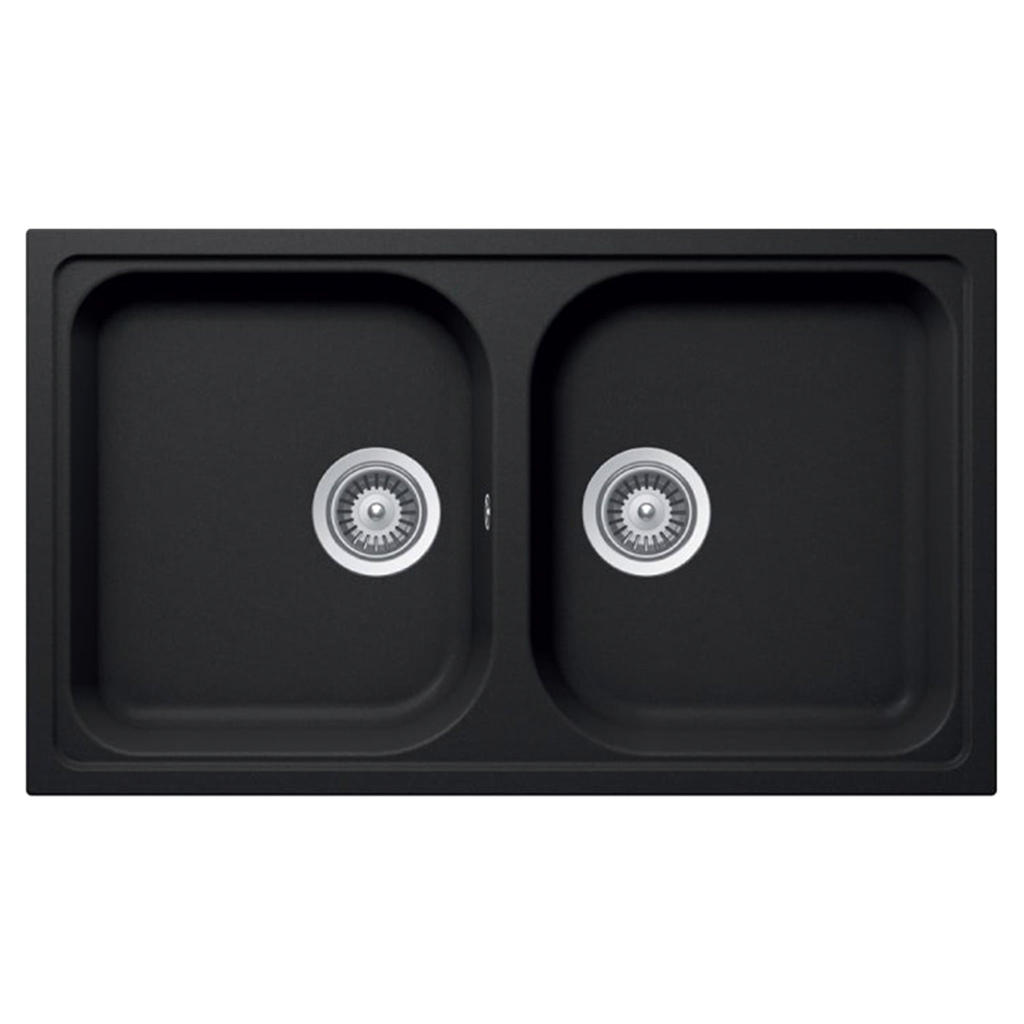 Chậu Rửa Bát 2 Hố Bằng Đá Granstone Hafele HS19-GEN2R90 (570.35.380) | Màu Đen