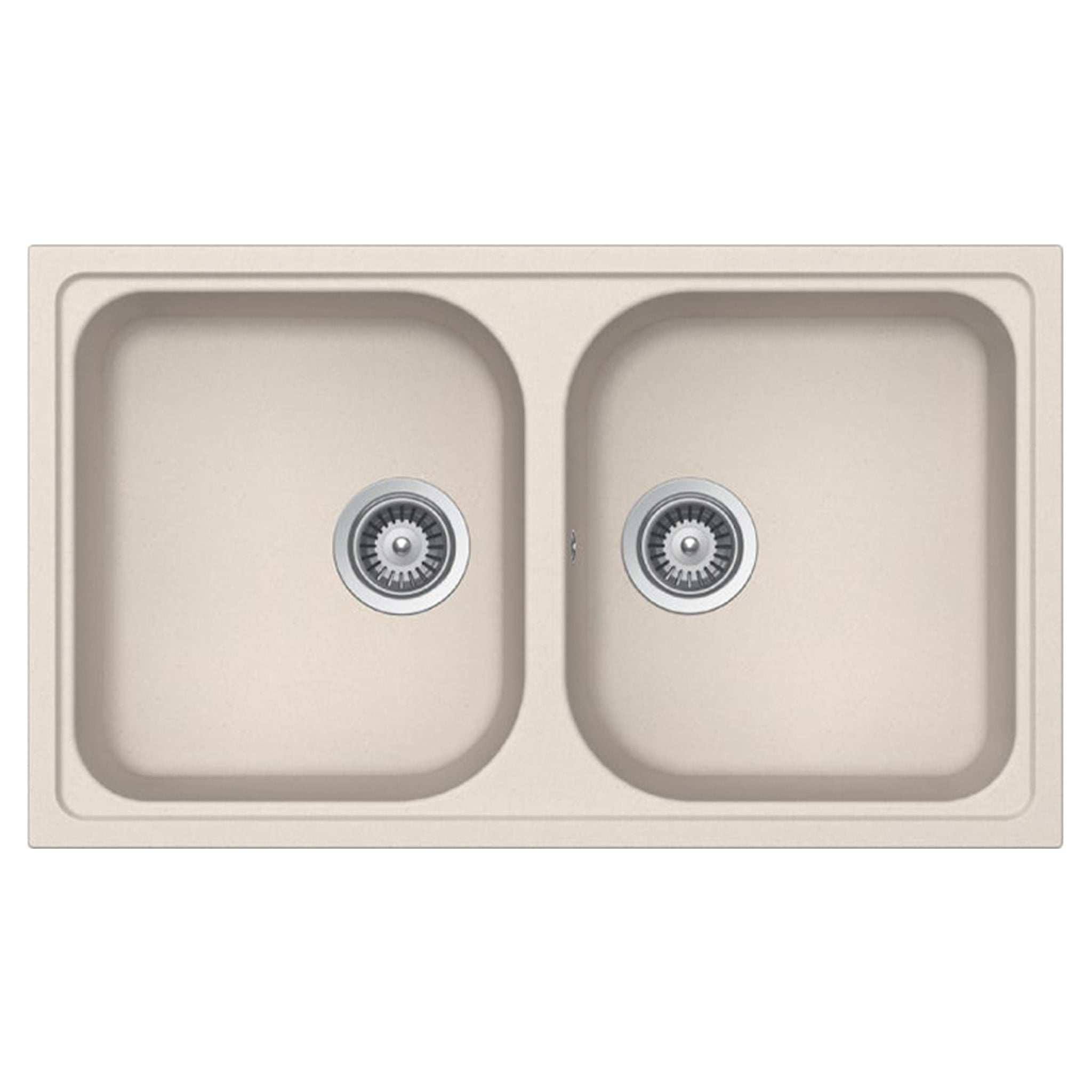 Chậu Rửa Bát 2 Hố Bằng Đá Granstone Hafele HS19-GEN2R90 (570.35.480) | Màu Kem