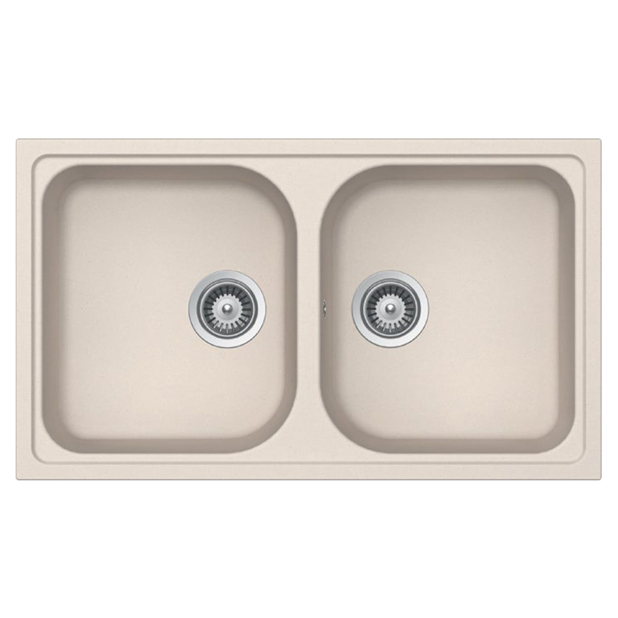 Chậu Rửa Bát 2 Hố Bằng Đá Granstone Hafele HS19-GEN2R90 (570.35.480) | Màu Kem