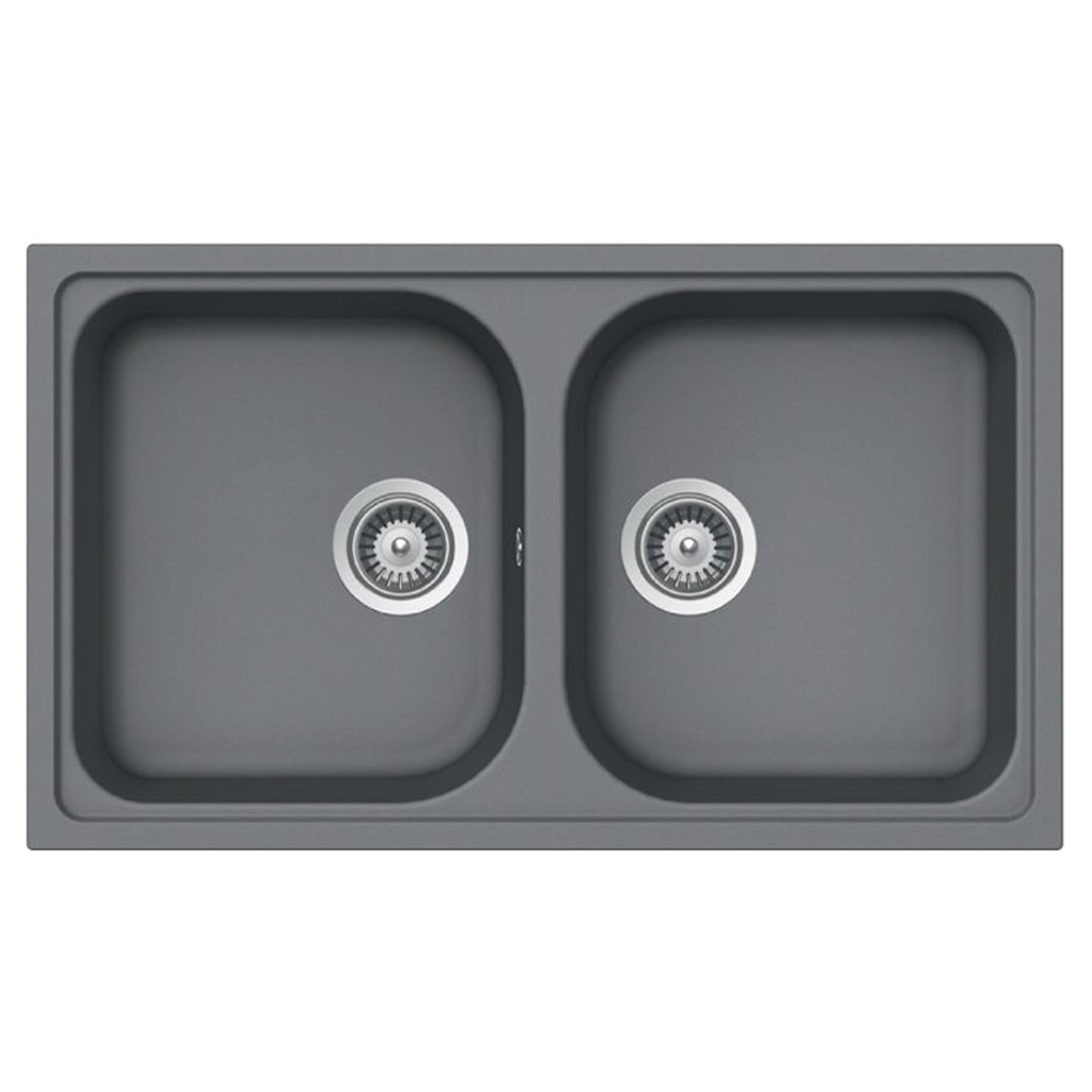 Chậu Rửa Bát 2 Hố Bằng Đá Granstone Hafele HS19-GEN2R90 (570.35.580) | Màu Xám