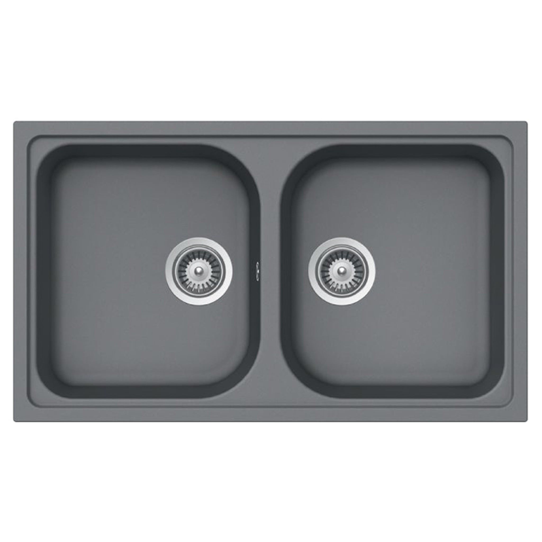 Chậu Rửa Bát 2 Hố Bằng Đá Granstone Hafele HS19-GEN2R90 (570.35.580) | Màu Xám