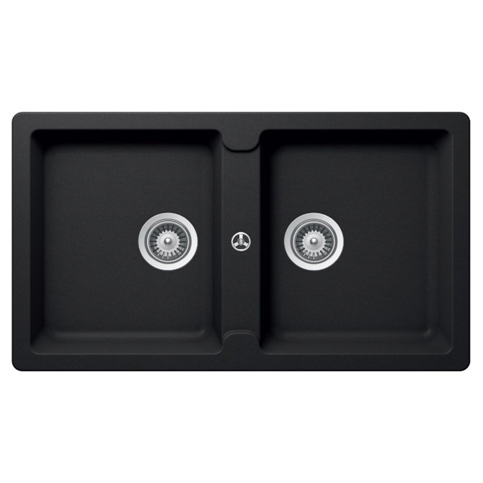 Chậu Rửa Bát 2 Hố Bằng Đá Granstone Hafele HS19-GEN2S90 (570.36.300) | Màu Đen