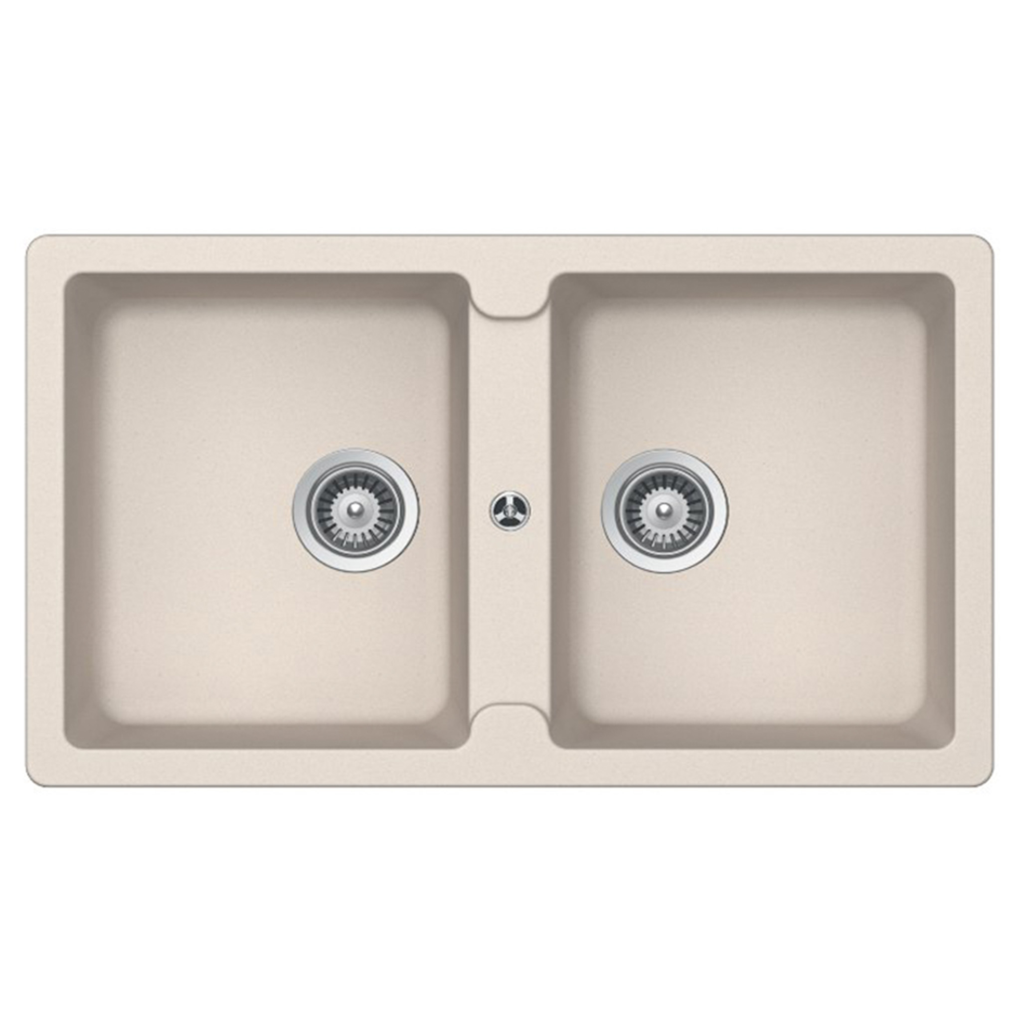 Chậu Rửa Bát 2 Hố Bằng Đá Granstone Hafele HS19-GEN2S90 (570.36.400) | Màu Kem