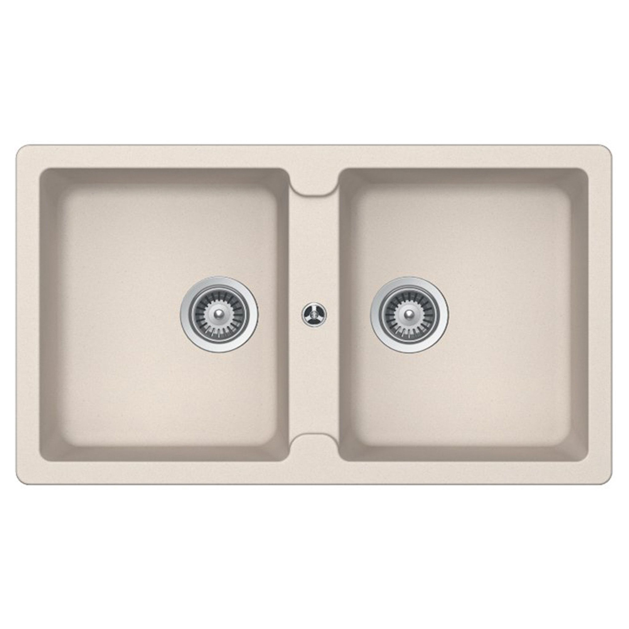 Chậu Rửa Bát 2 Hố Bằng Đá Granstone Hafele HS19-GEN2S90 (570.36.400) | Màu Kem