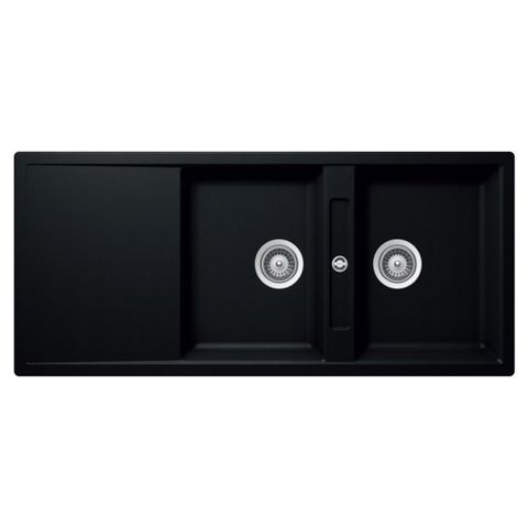 Chậu Rửa Bát 2 Hố Bằng Đá Granite Hafele HS20-GKD2S80 (570.33.330) | Màu Đen