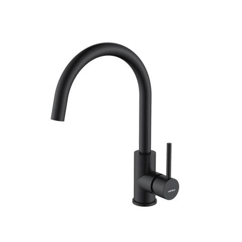 Vòi Rửa Bát Nóng Lạnh Hafele HT21-CH1F220C (577.56.300) | Đồng sơn giả đá, Màu đen