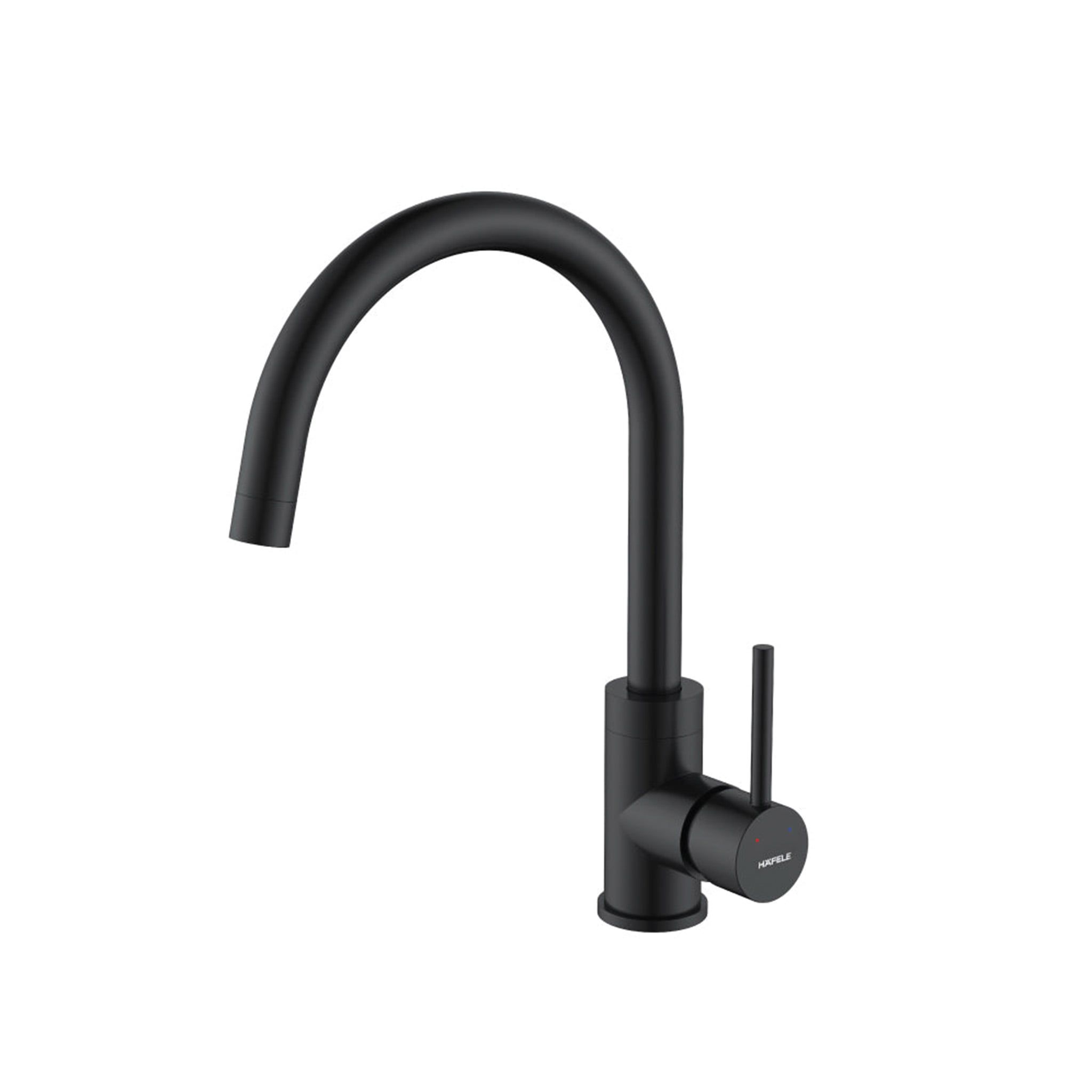 Vòi Rửa Bát Nóng Lạnh Hafele HT21-CH1F220C (577.56.300) | Đồng sơn giả đá, Màu đen