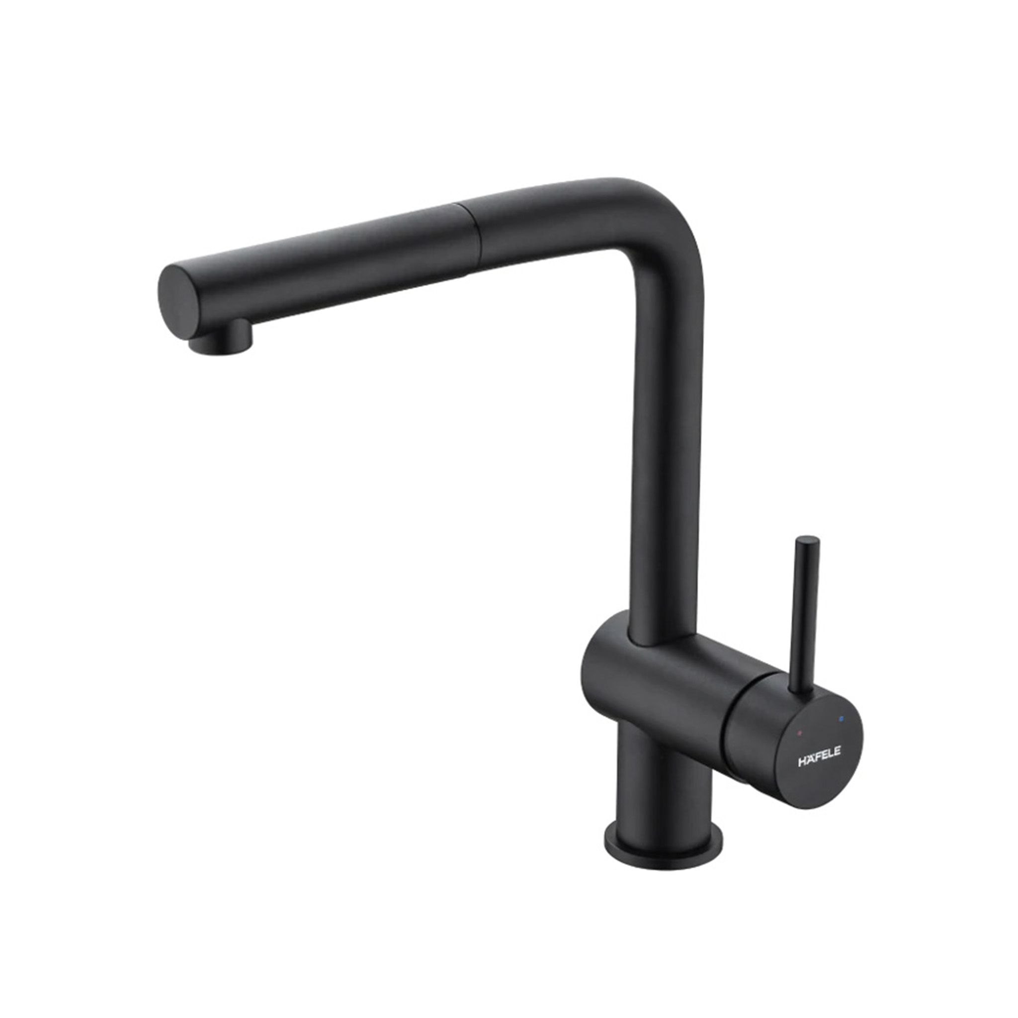 Vòi Rửa Bát Nóng Lạnh Dây Rút Hafele HT21-GH1P250 (577.55.390) | Đồng Thau Sơn Giả Đá, Màu Đen