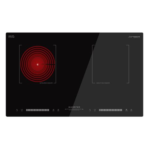 Bếp Điện Từ Kết Hợp Hồng Ngoại Junger ID-16 | Lắp Âm/Dương 2 Vùng Nấu