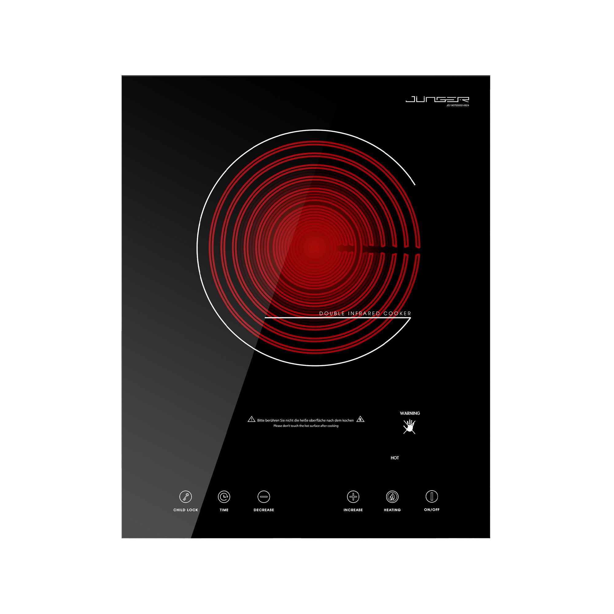 Bếp Điện Hồng Ngoại Đơn Junger  IS-19 | Lắp Âm/Dương 1 Vùng Nấu