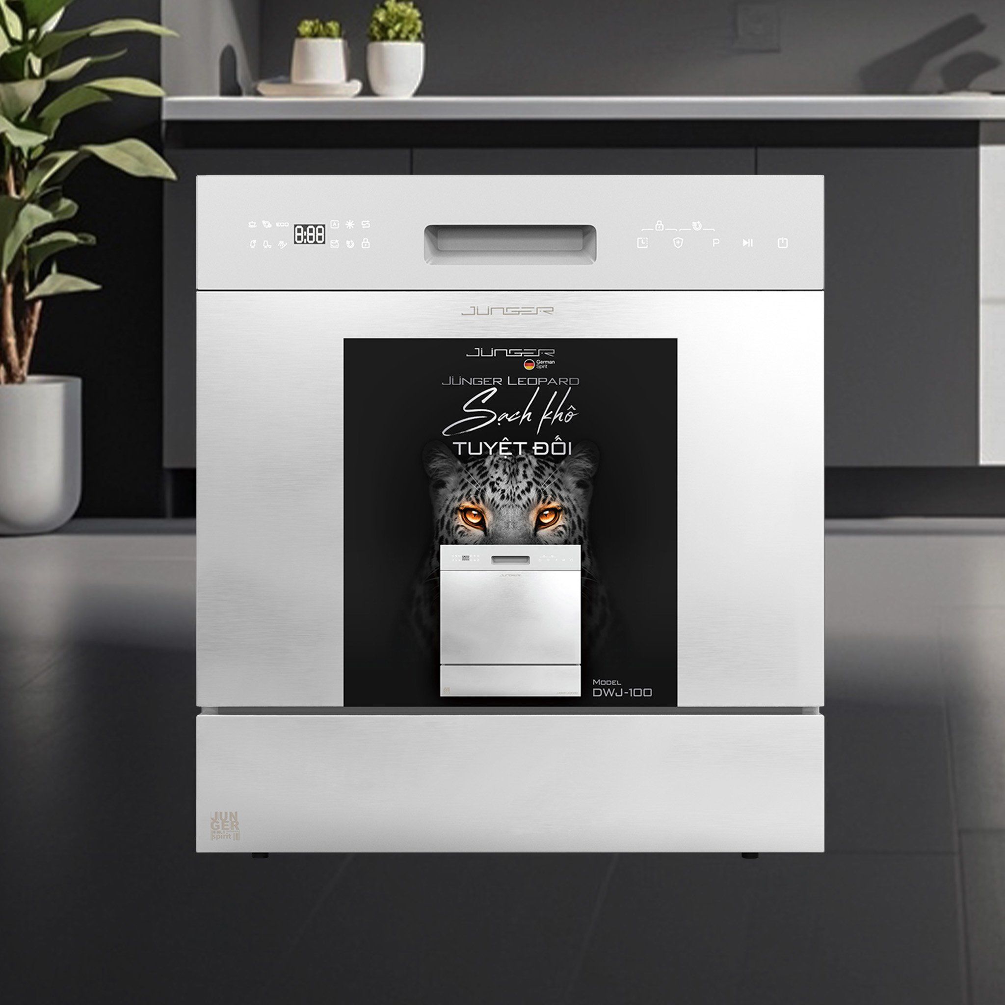 Máy Rửa Bát Độc Lập Junger Leopard DWJ-100 | Màu Trắng
