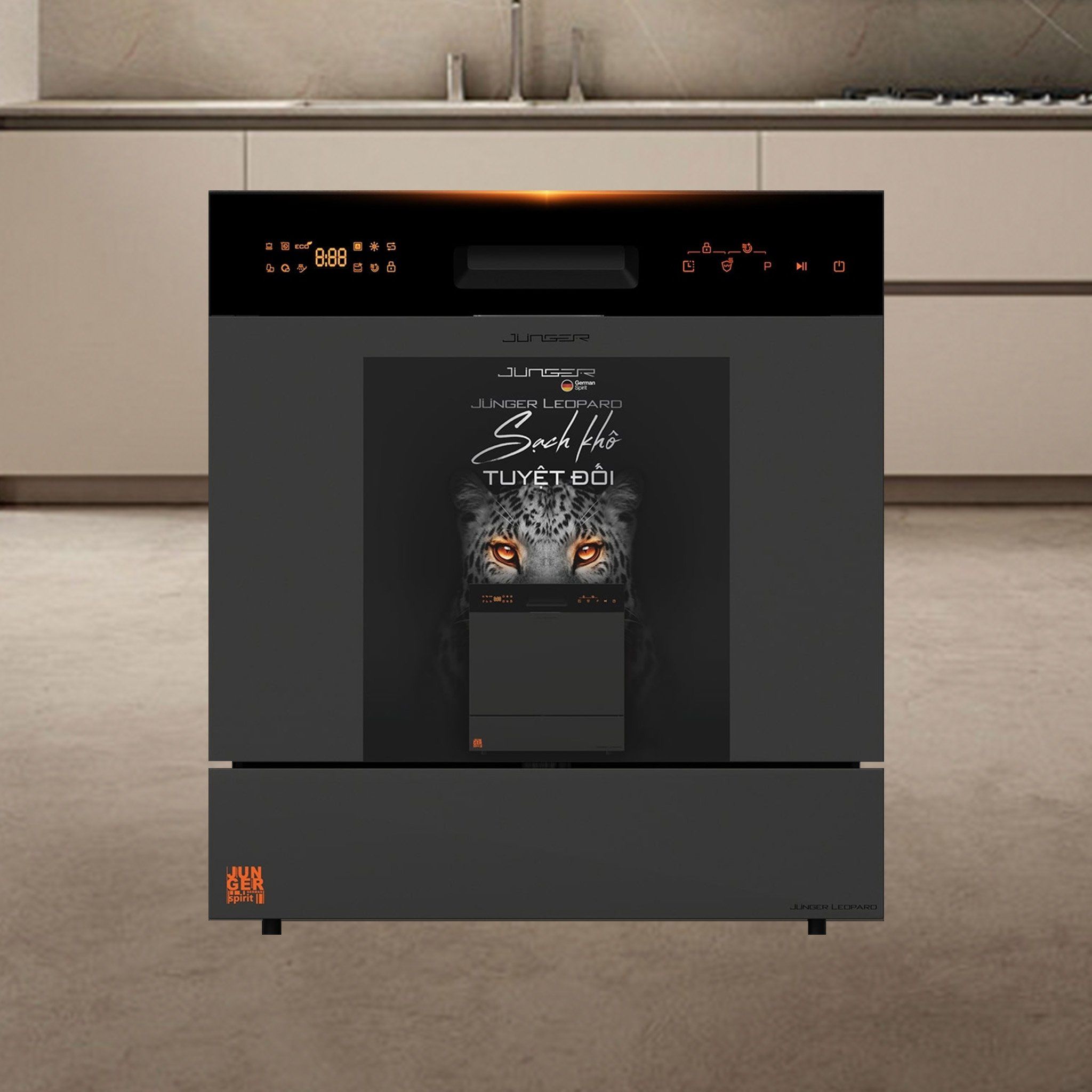 Máy Rửa Bát Độc Lập/Âm Tủ Junger Leopard DWJ-136-VG
