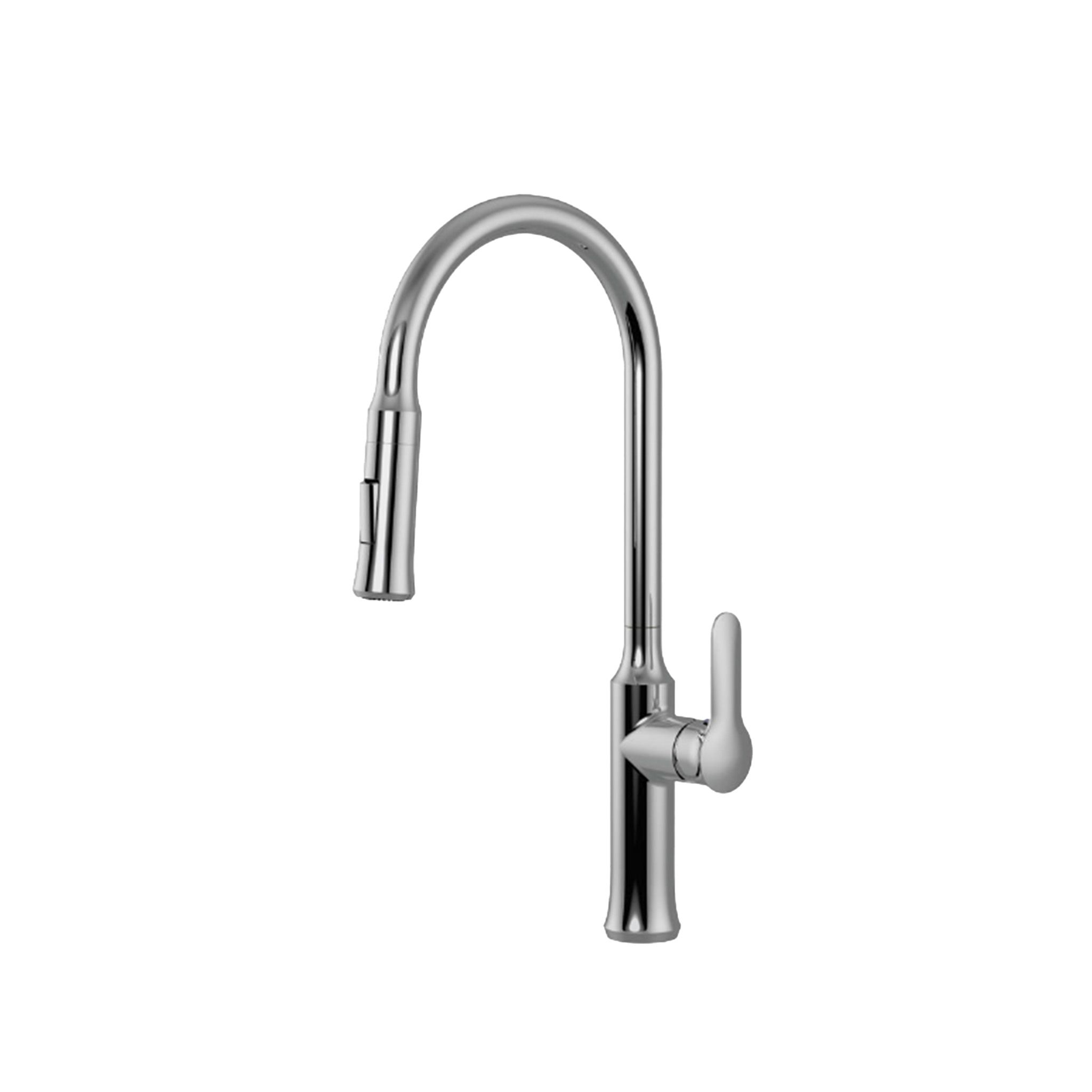 Vòi Rửa Bát Nóng Lạnh Dây Rút Malloca K94C | Đồng Thau Mạ Chrome