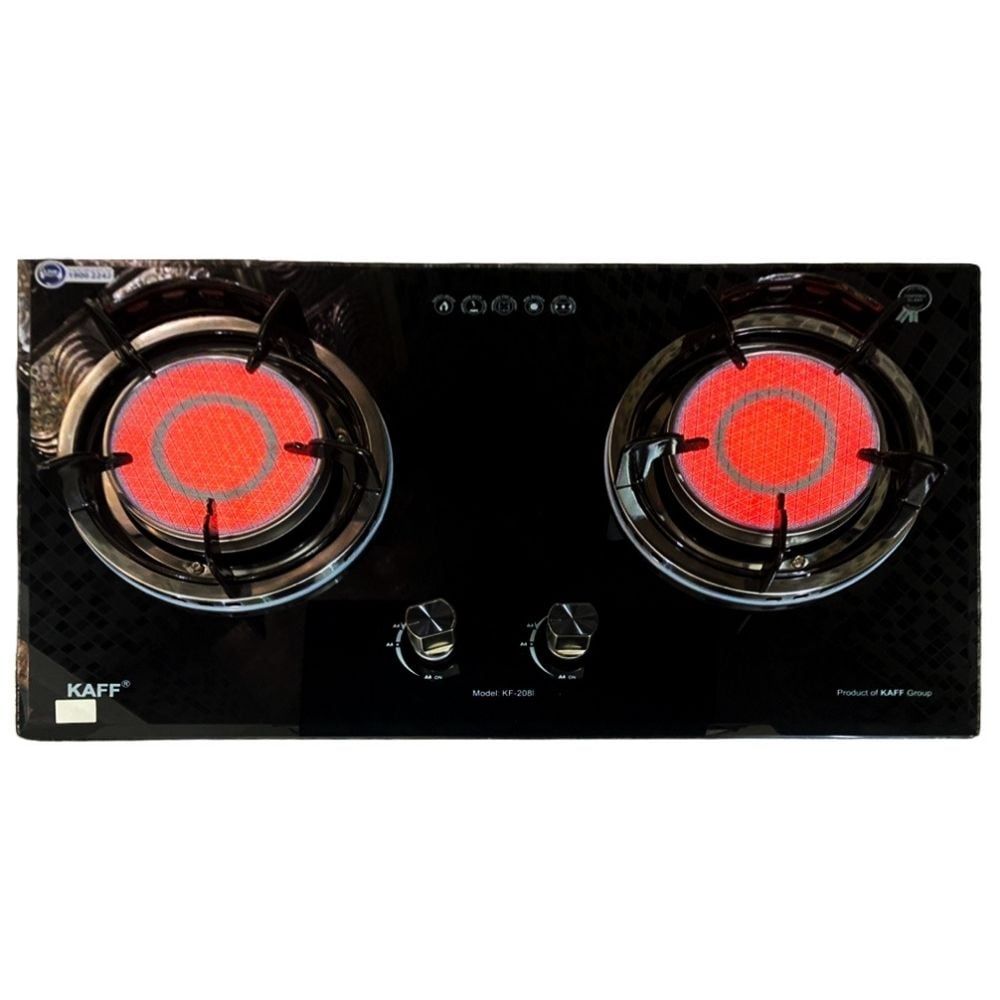 Bếp Gas Hồng Ngoại Kaff KF-208 | Lắp Âm 02 Vùng Nấu