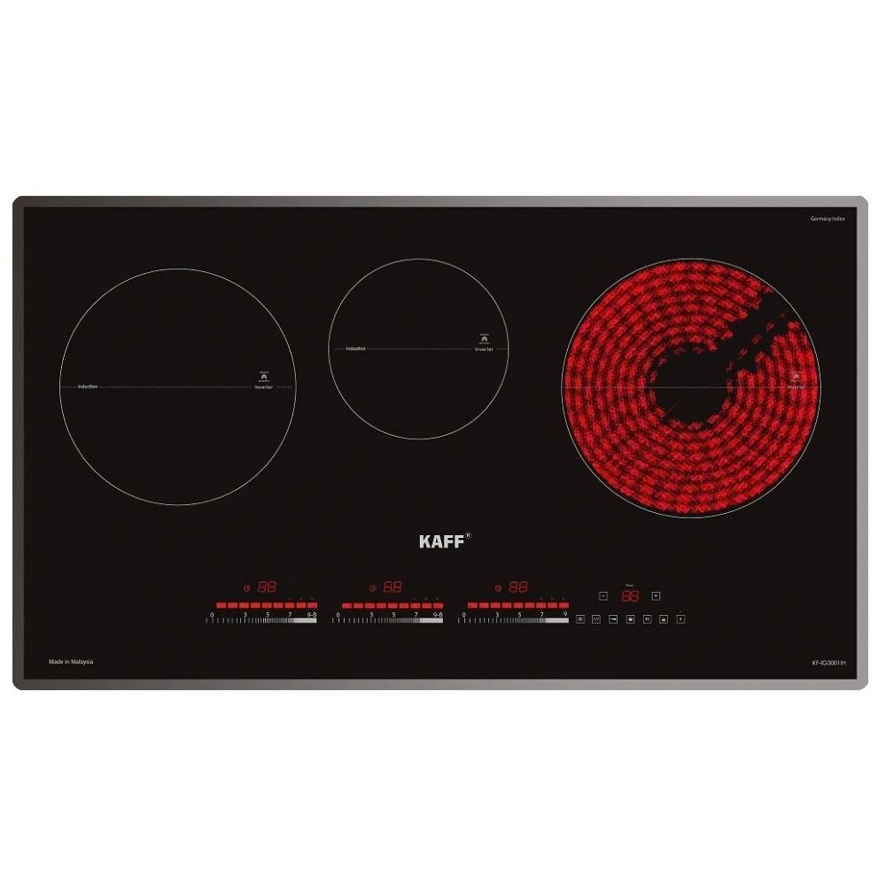 Bếp Từ Hồng Ngoại KAFF KF-IG3001IH | Lắp Âm 02 Từ + 01 Điện