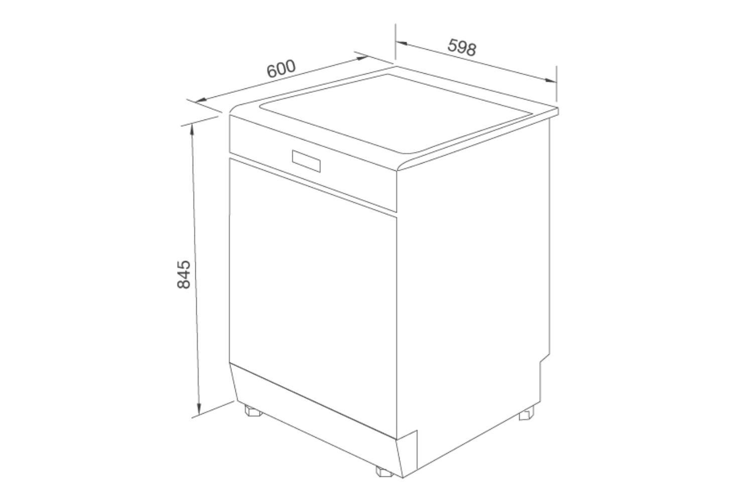 Máy Rửa Bát Độc Lập Malloca WQP12-5201AD (ECO)