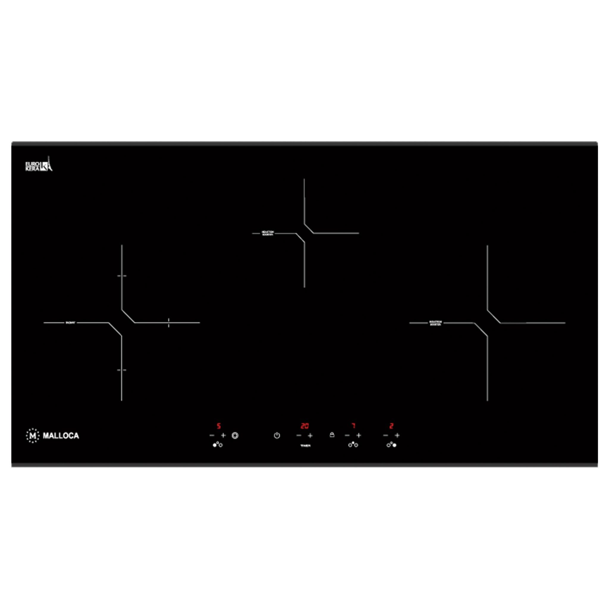 Bếp Điện Từ Malloca MH-03IR N - Bếp Âm 01 Điện 02 Từ