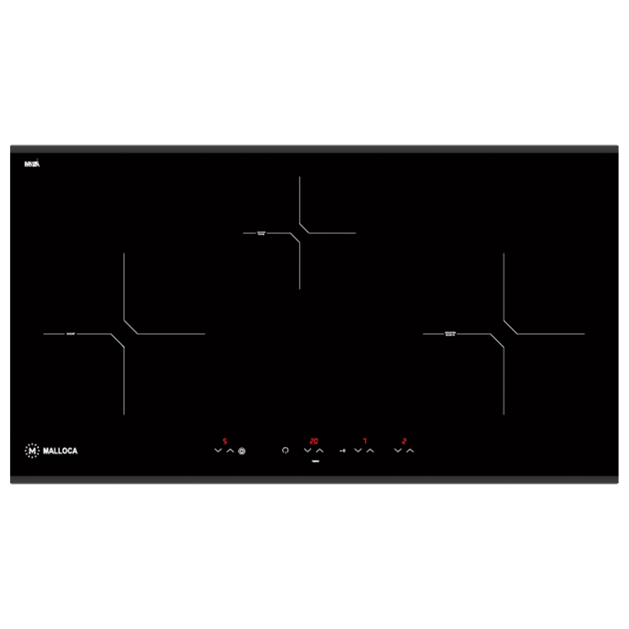 Bếp Từ Hồng Ngoại Malloca MH-03IRB S | Lắp Âm Kết Hợp 02 Từ 01 Điện