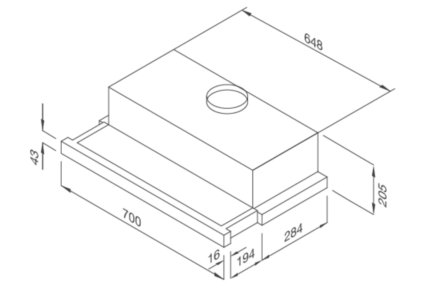 Máy Hút Mùi Âm Tủ Malloca MH 70SMC