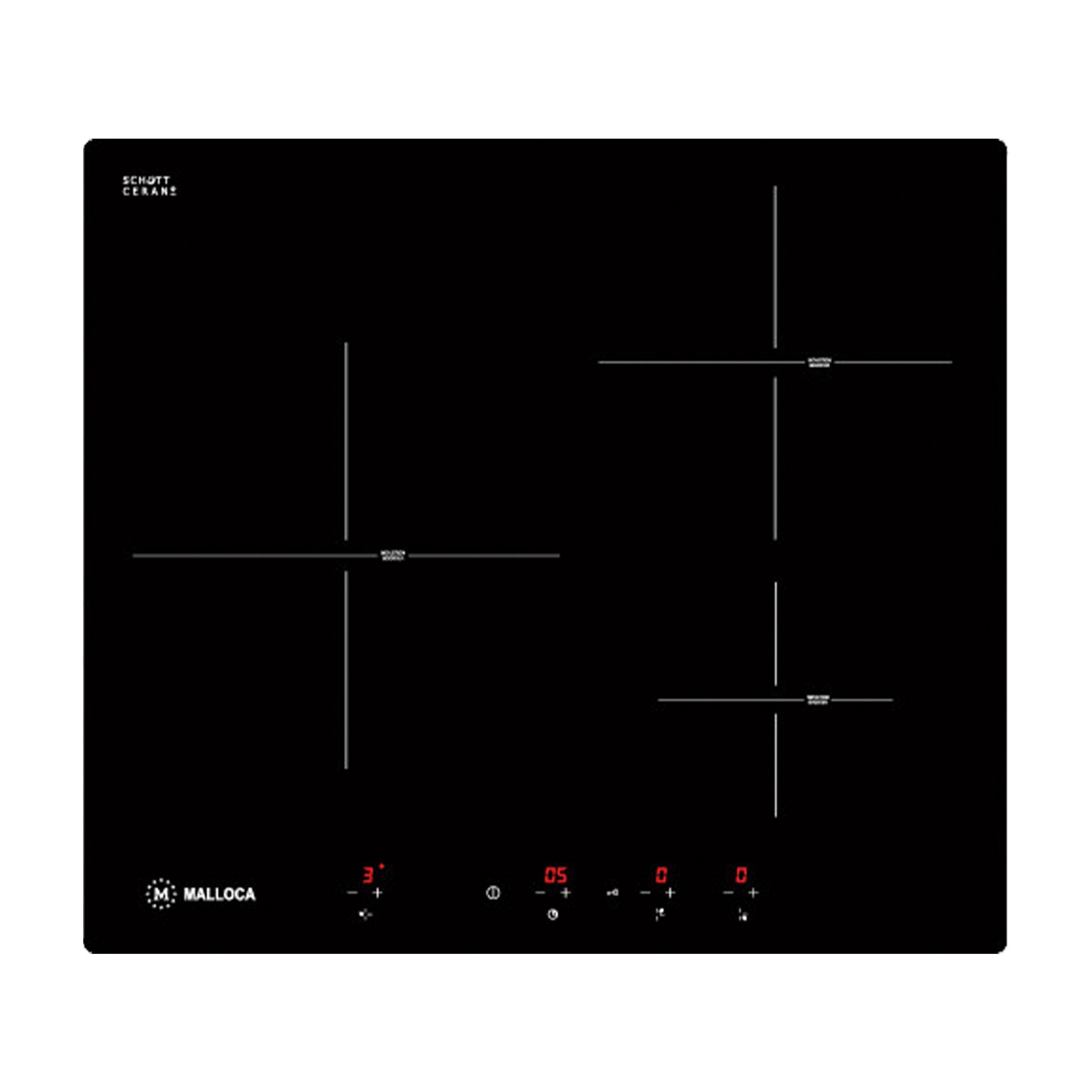 Bếp Từ Âm Malloca MI 593 BN | 03 Vùng Nấu