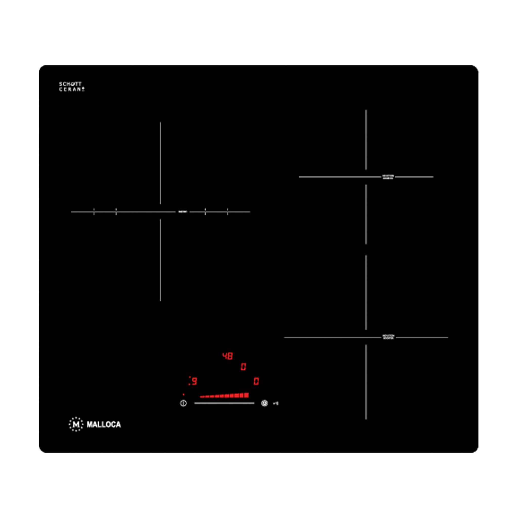 Bếp Từ Hồng Ngoại Malloca MIR 593 | Lắp Âm 01 Điện 02 Từ