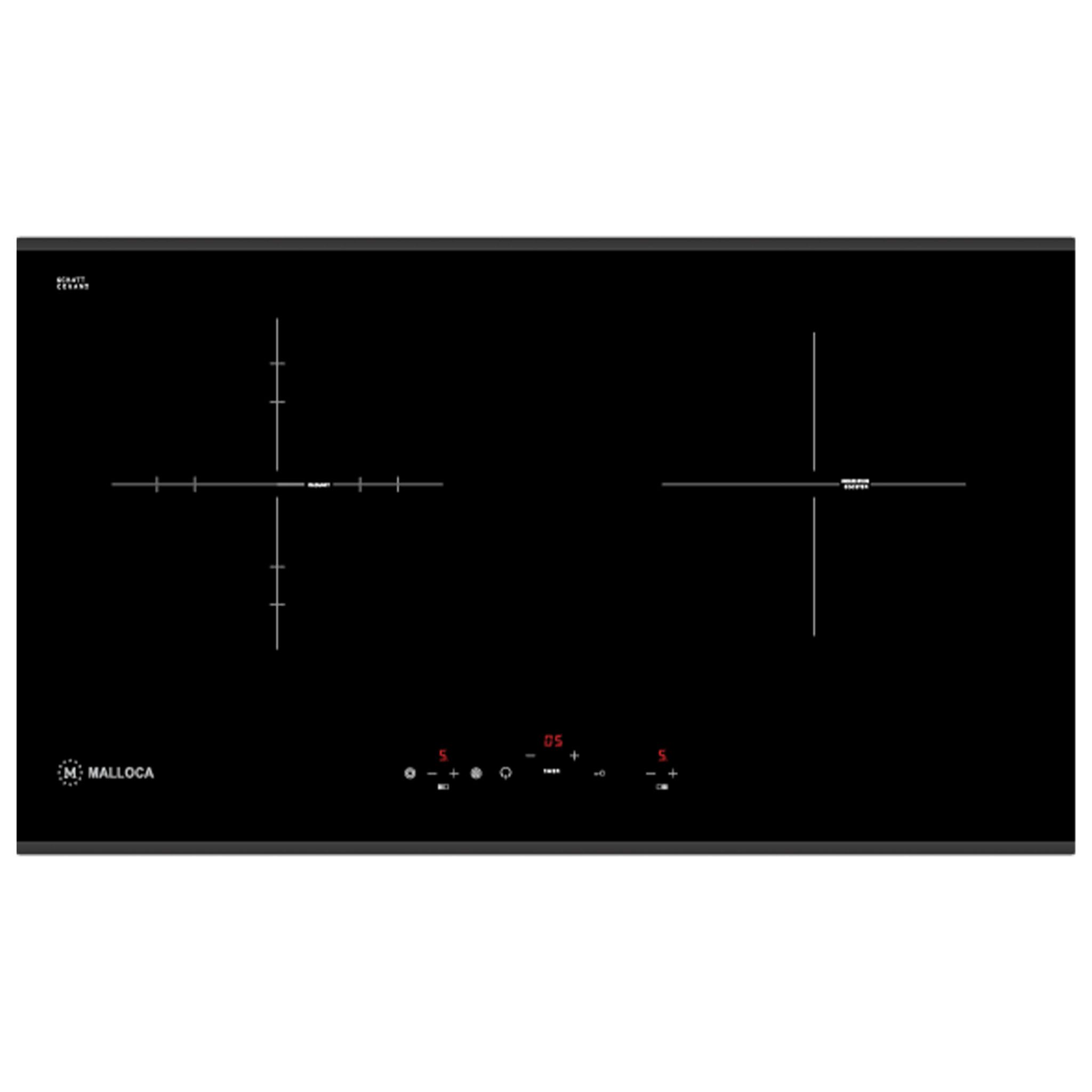 Bếp Điện Từ Đôi Malloca MIR 772 | Lắp Âm Kết Hợp 01 Từ 01 Hồng Ngoại
